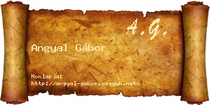 Angyal Gábor névjegykártya