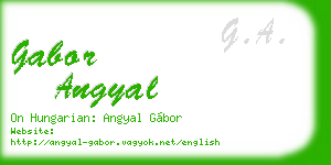 gabor angyal business card